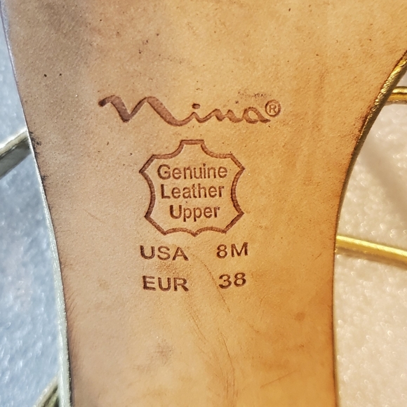 Nina wedges heels color gold good condition - Picture 2 of 12